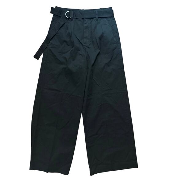 NWOT Everlane The Pleated Wide-Leg Chino In Black Size 2 - Picture 3 of 8